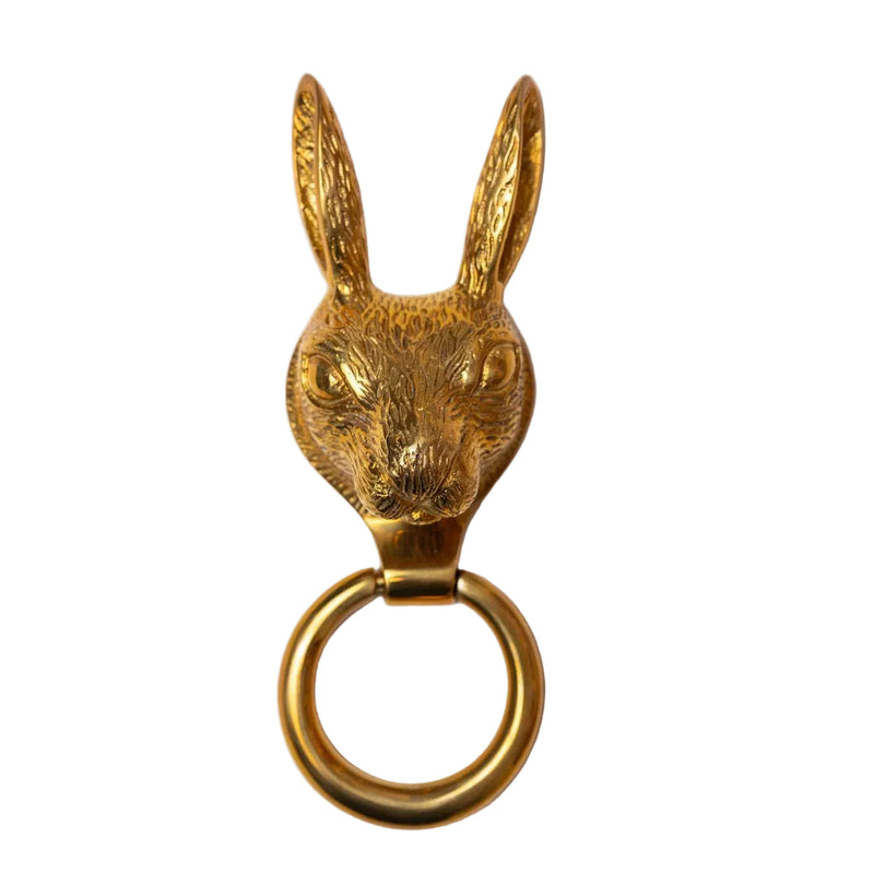Brass Hare Door Knocker Brass Finish