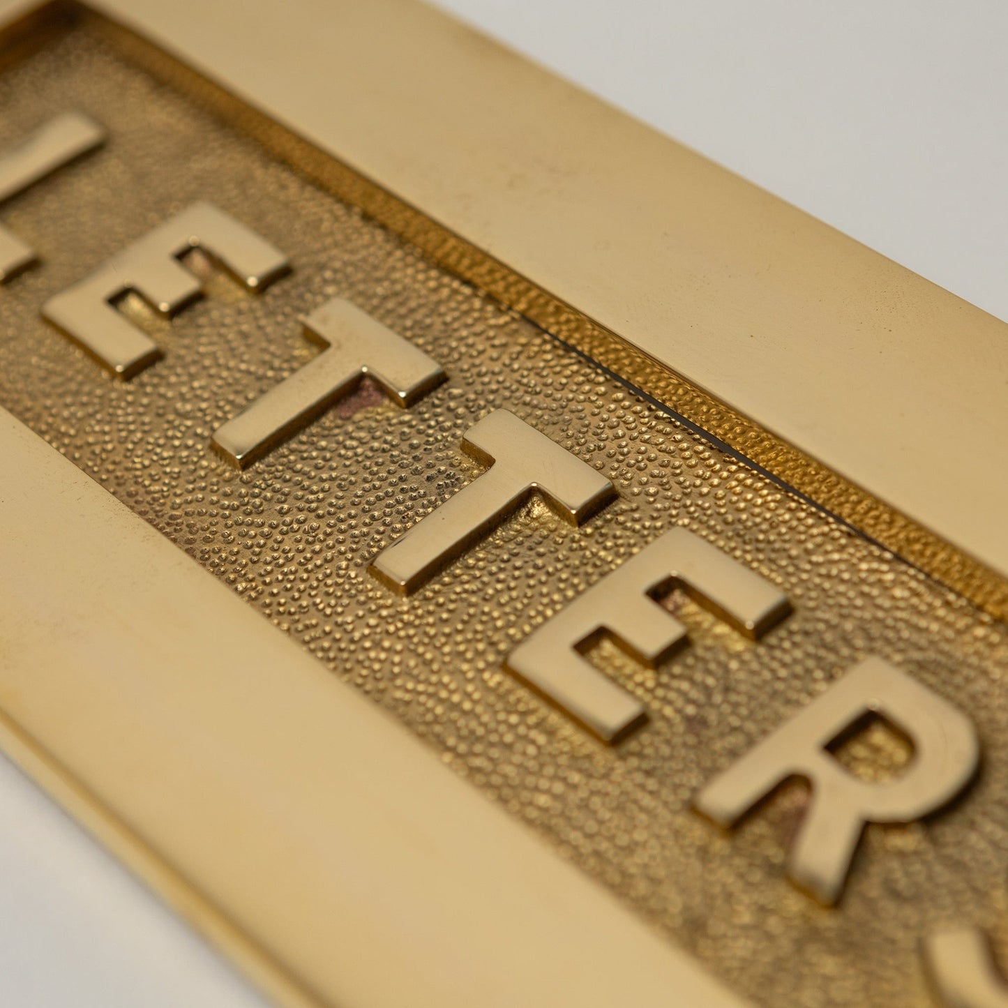 Brass bee Letterplate - Polished Brass