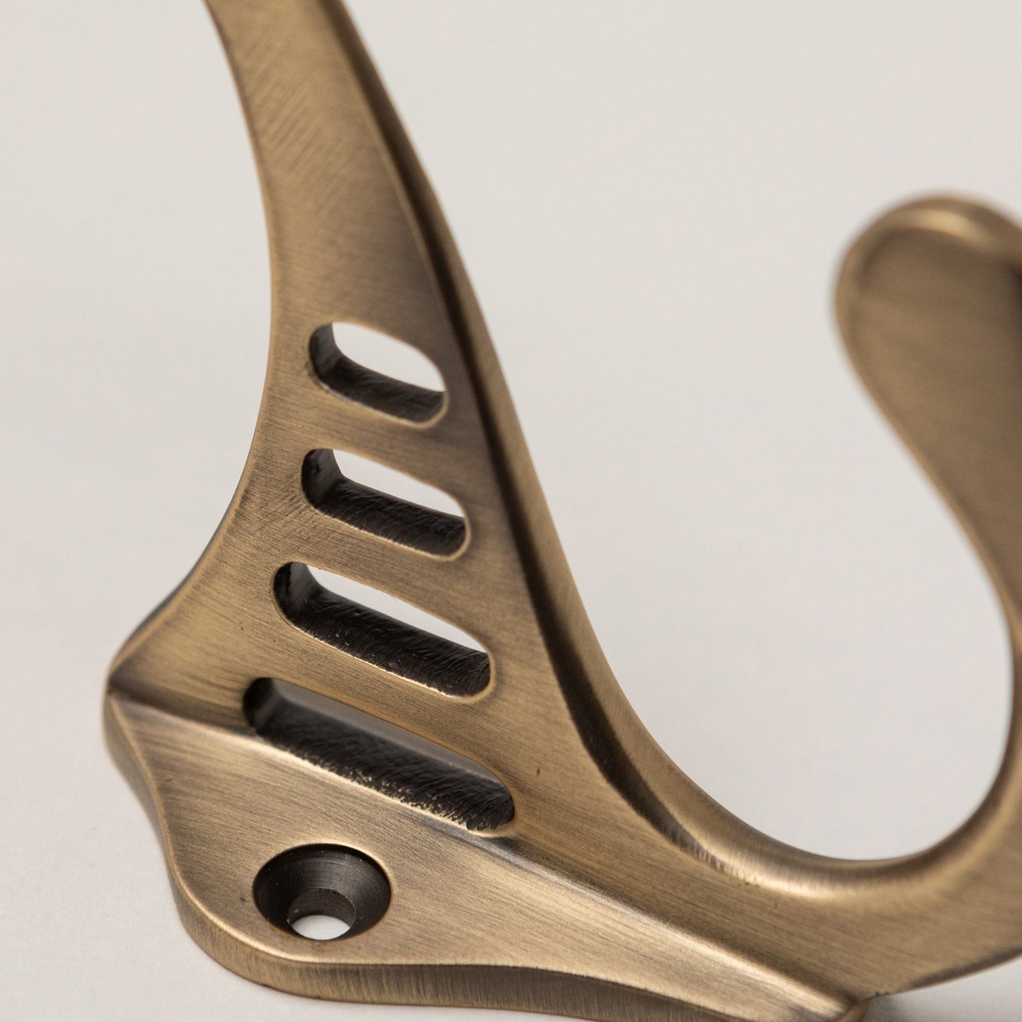 Solid Brass Sunrise Coat Hook - Antique Brass Finish