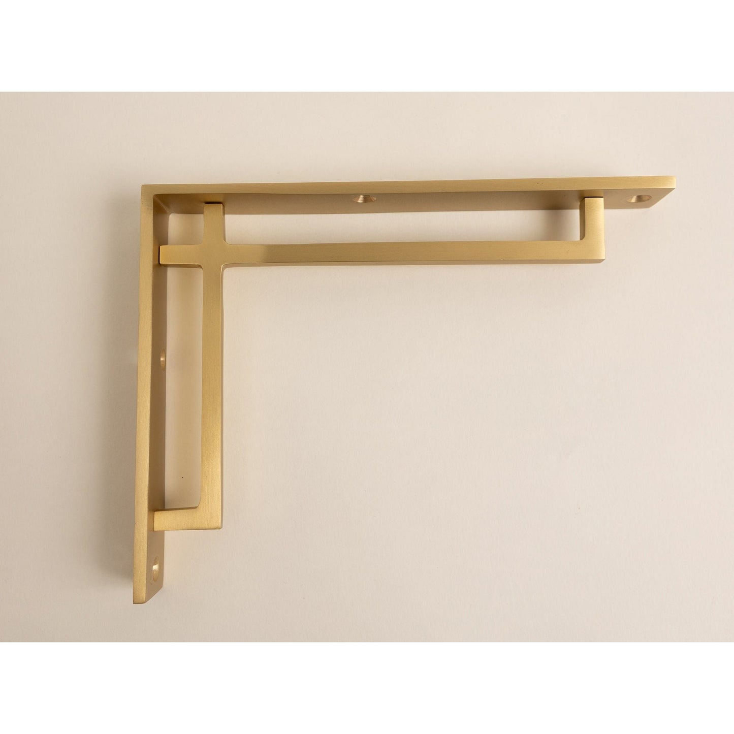 Satin Brass Art Deco Solid Brass Brackets - Brass bee