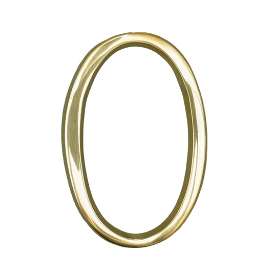 Premium Floating Plain House Numbers in Polished Brass Finish 0-9