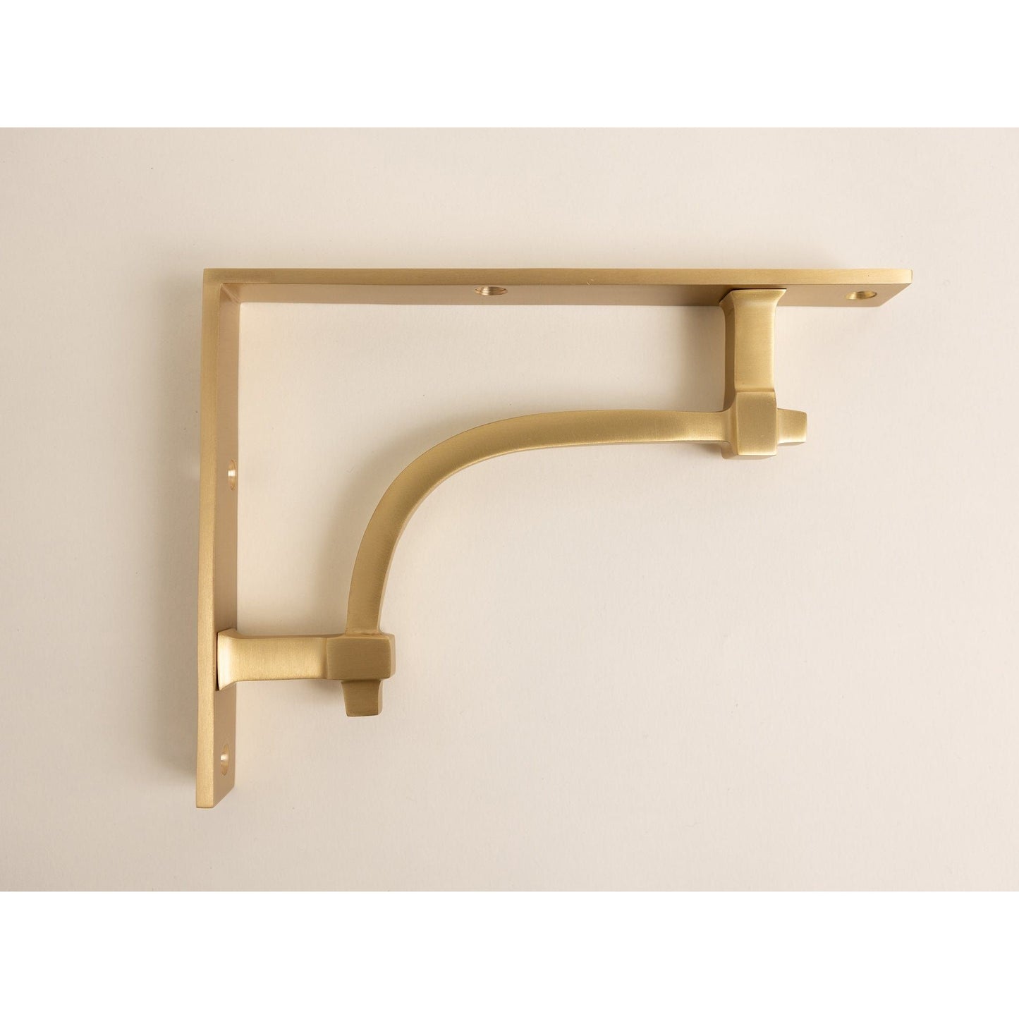 Satin Brass Vintage Industrial Style Solid Brass Shelf Brackets - Brass bee