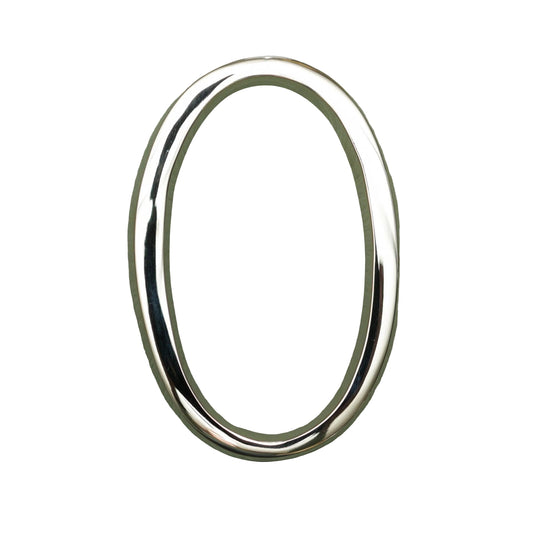 Premium Floating Plain House Numbers in Nickel Finish 0-9