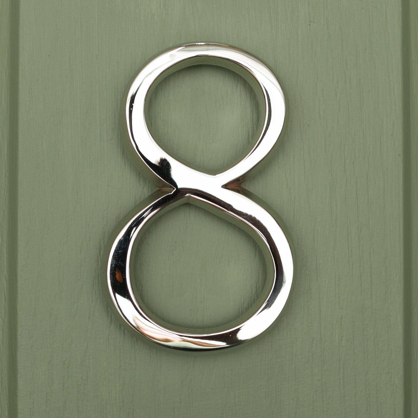 Premium Floating Plain House Numbers in Nickel Finish 0-9
