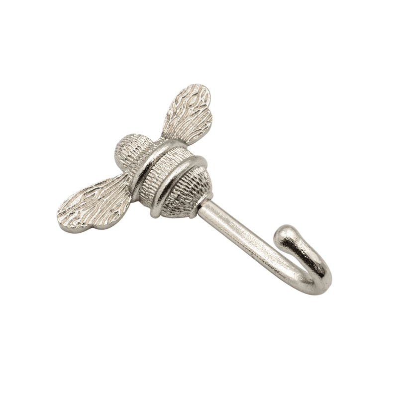 Brass bee Coat Hook - Nickel Finish - Brass bee