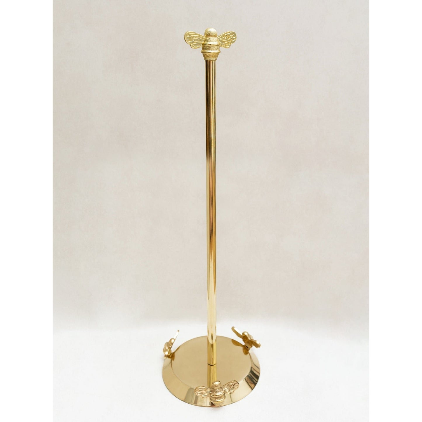 Brass bee Toilet Roll stand with 3 bee - Brass bee
