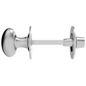 Carlisle Brass Oval Thumbturn with Coin Release in a polished chrome finish, featuring a round thumbturn knob and a mounted plate for easy installation.