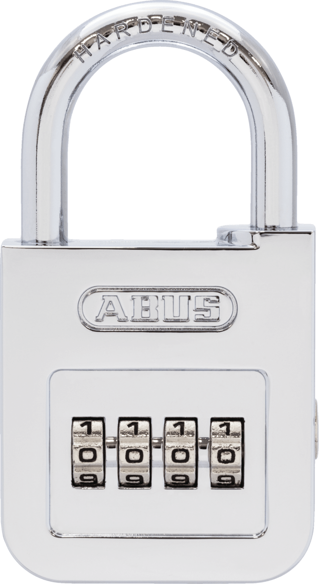 160 Series – Stylish High-Gloss Chrome Combination Padlock 160/50 - 4 Digit Code Love Handles uk