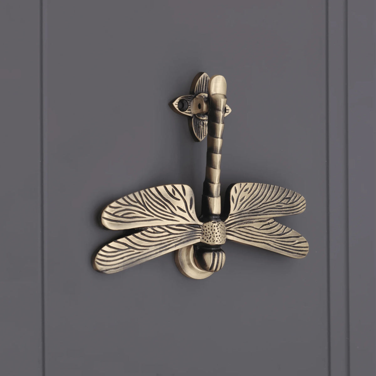 Dragonfly Door Knocker antique brass