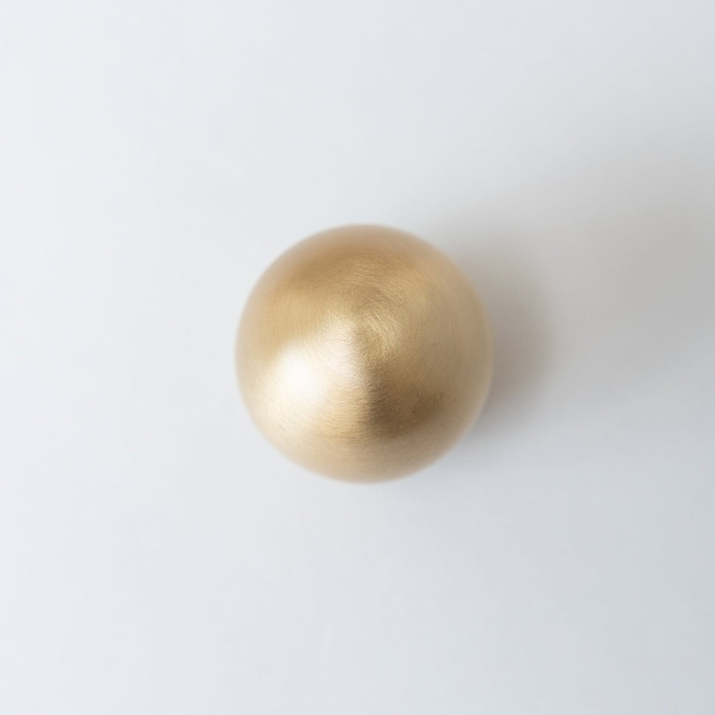 Solid Brass Cylindrical Drawer Knob - Satin Brass Finish