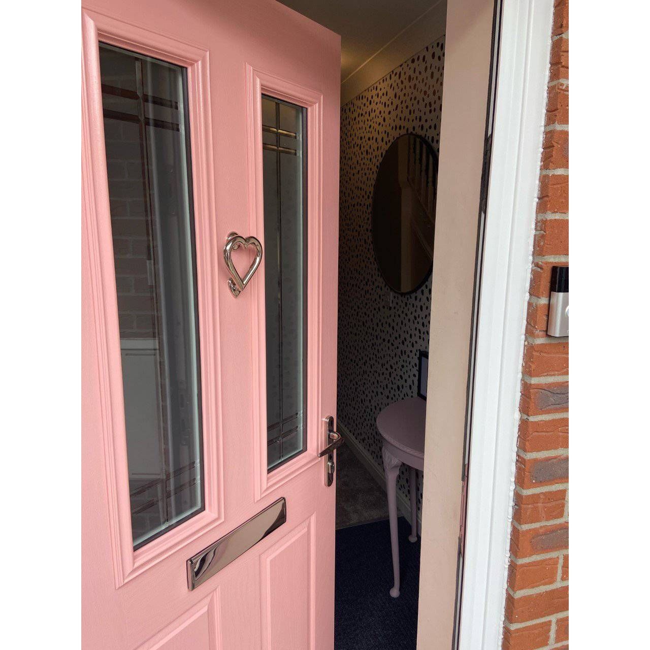 Brass Love Heart Door Knocker - Nickel Finish - Brass bee