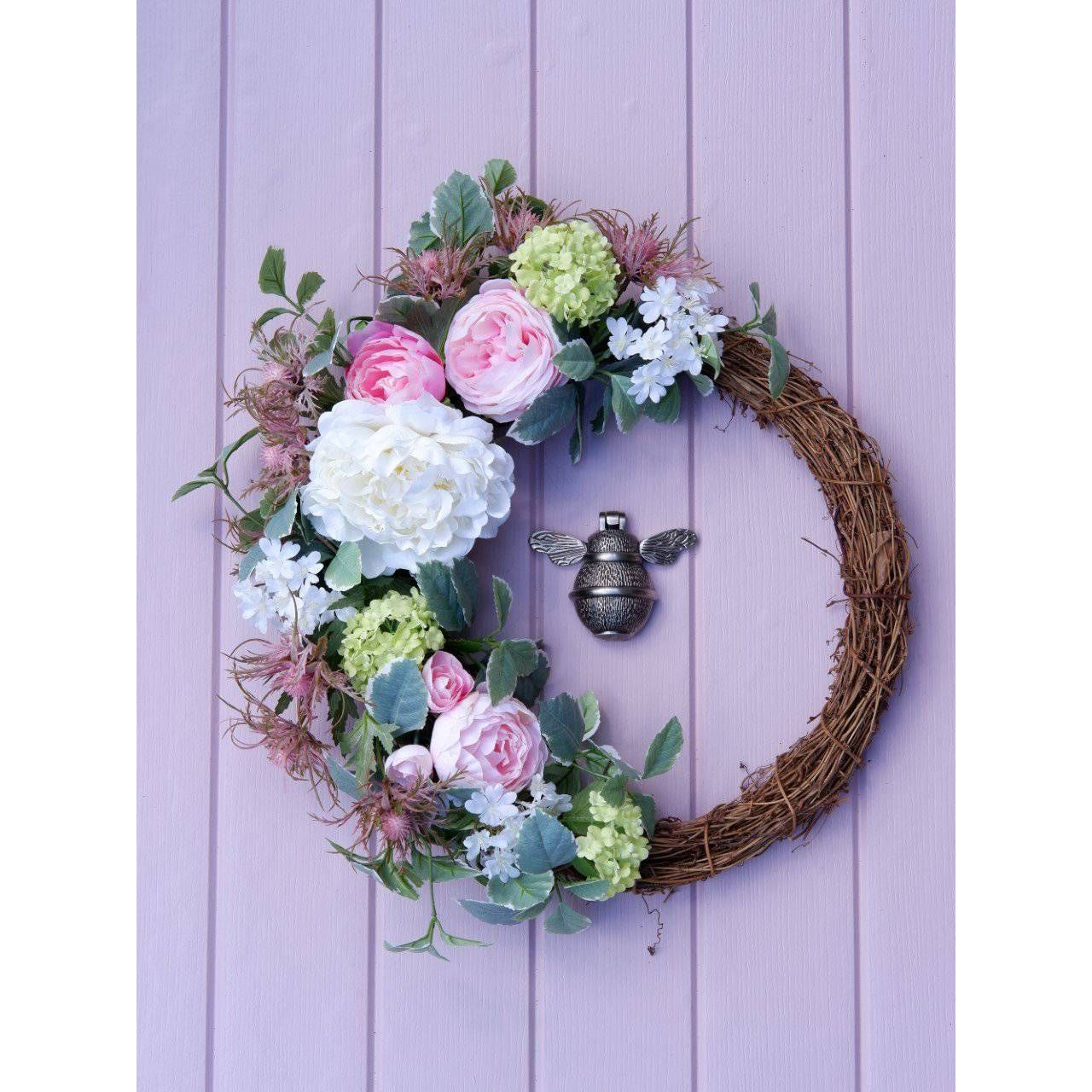 Brass Bumble Bee Door Knocker - Pewter Finish - Brass bee