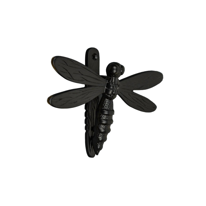 Brass Dragonfly Door Knocker - Black Finish - Brass bee