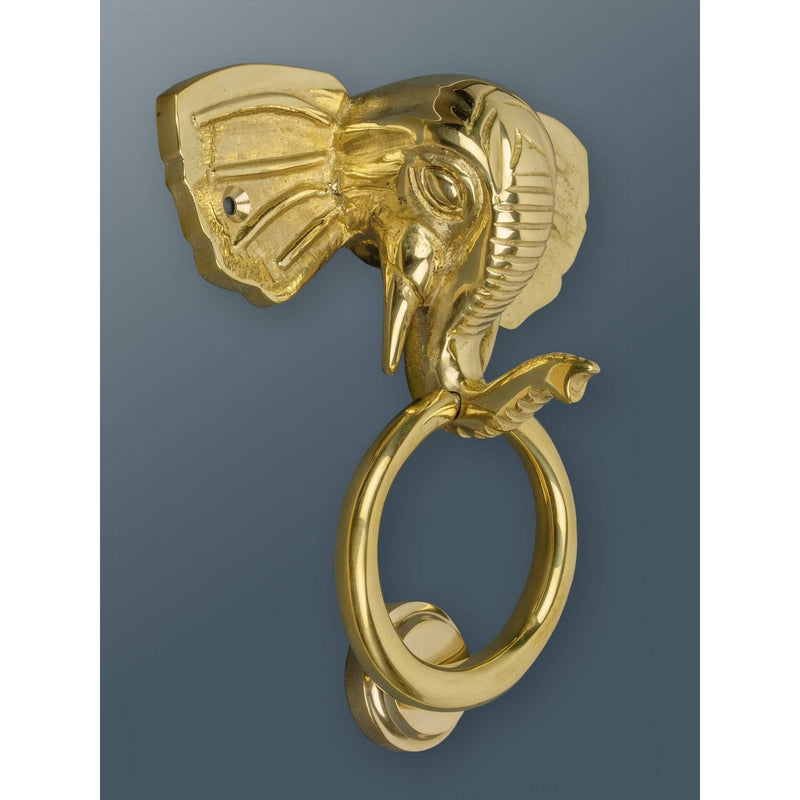 Brass Elephant Door Knocker - Brass Finish - Brass bee