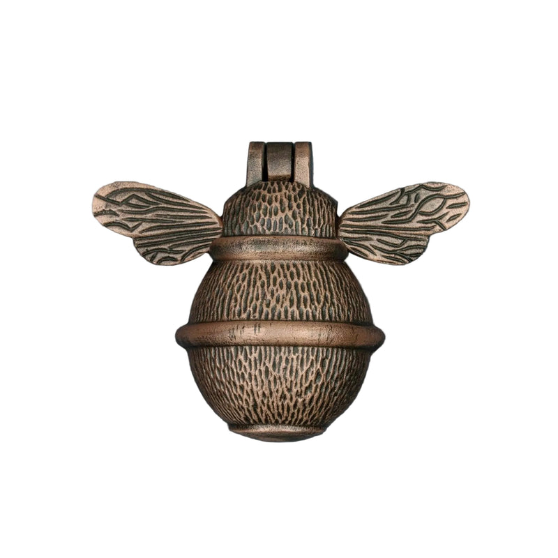 Brass Bumble Bee Door Knocker - Antique Copper Finish - Brass bee