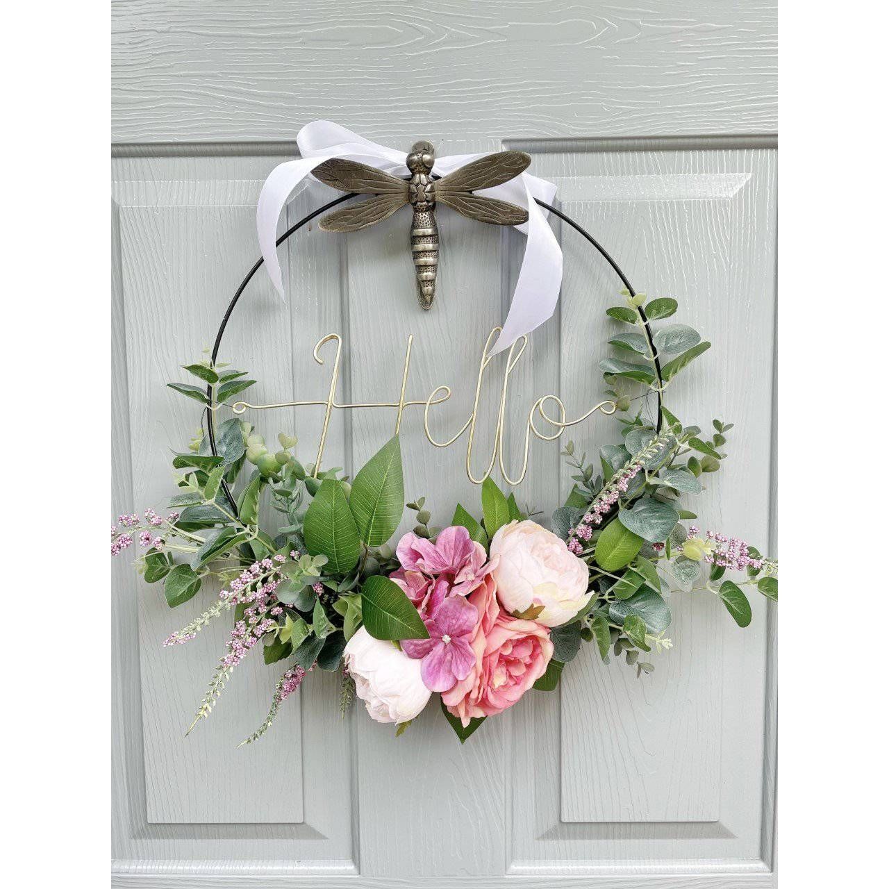 Brass Dragonfly Door Knocker - Pewter Finish - Brass bee