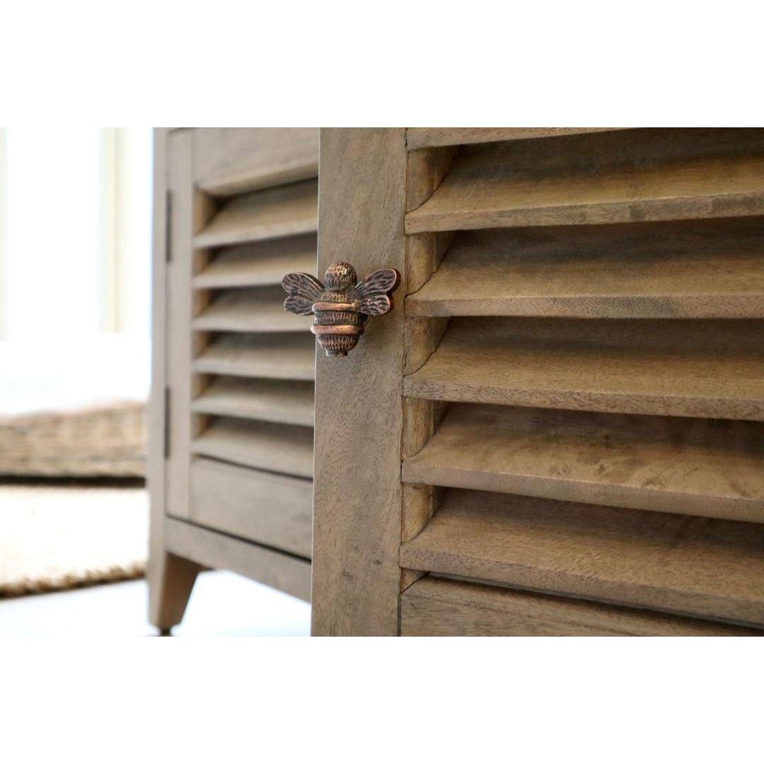 Brass Bee Drawer Cabinet Knob - Antique Copper Finish - Brass bee