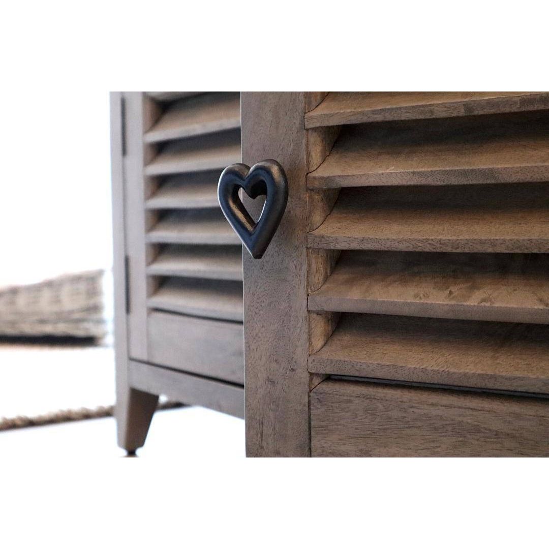 Brass Heart Drawer Cabinet Knob - Black Finish - Brass bee