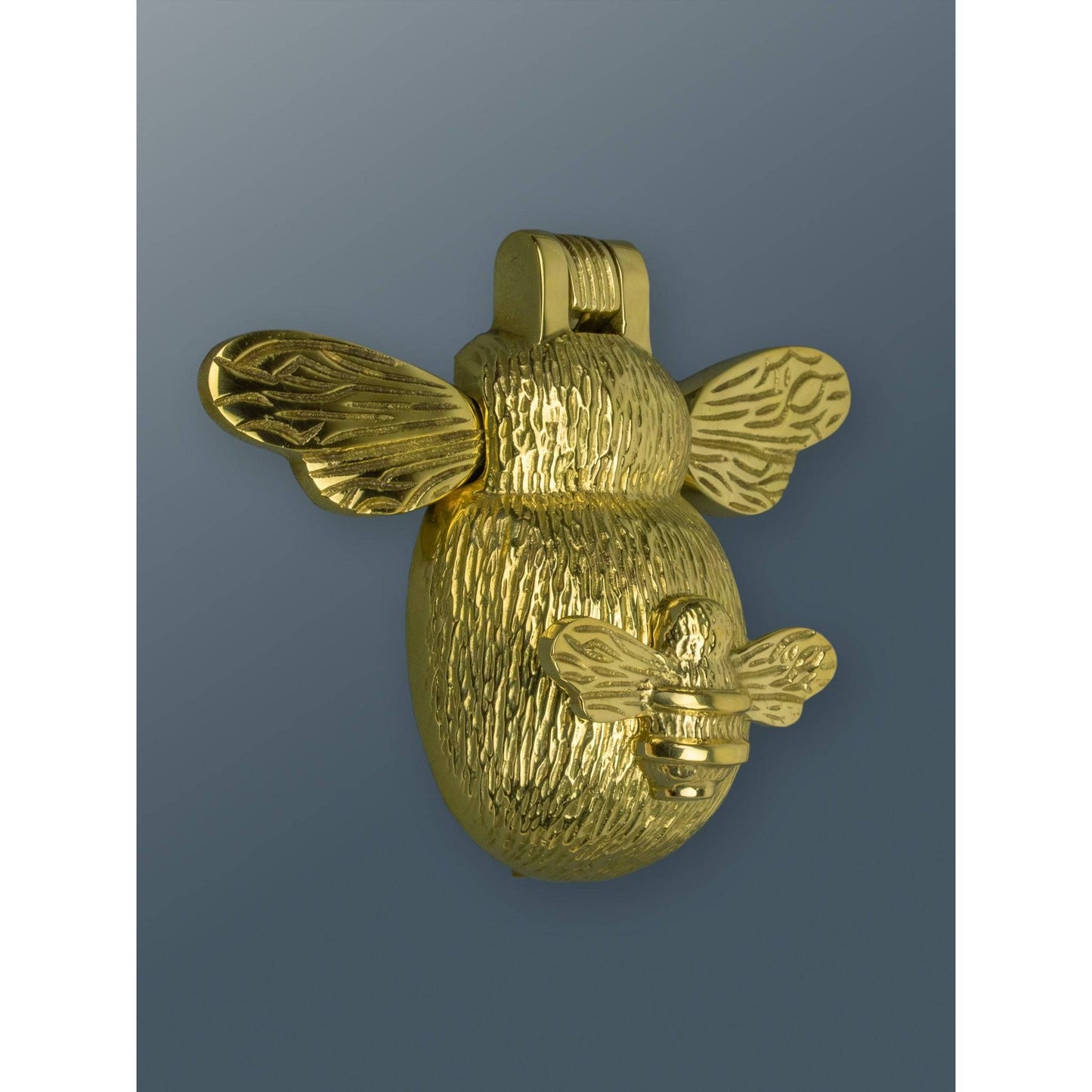 Brass Bee and Mini Bee Door Knocker - Brass Finish - Brass bee