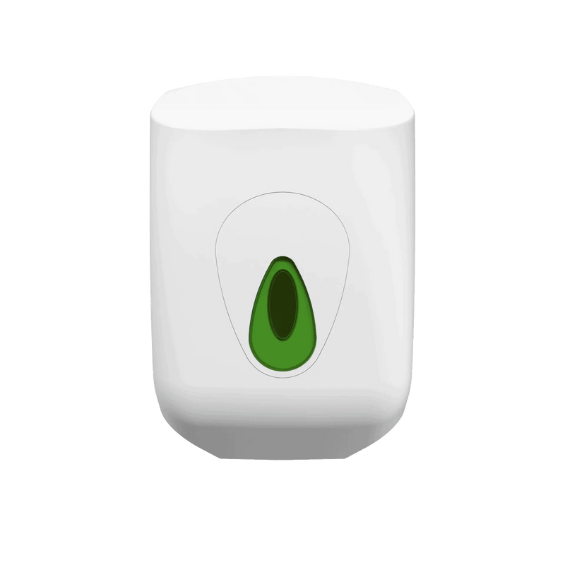 Modular Large Centrefeed Tissue Dispenser White – Green Window Love Handles uk