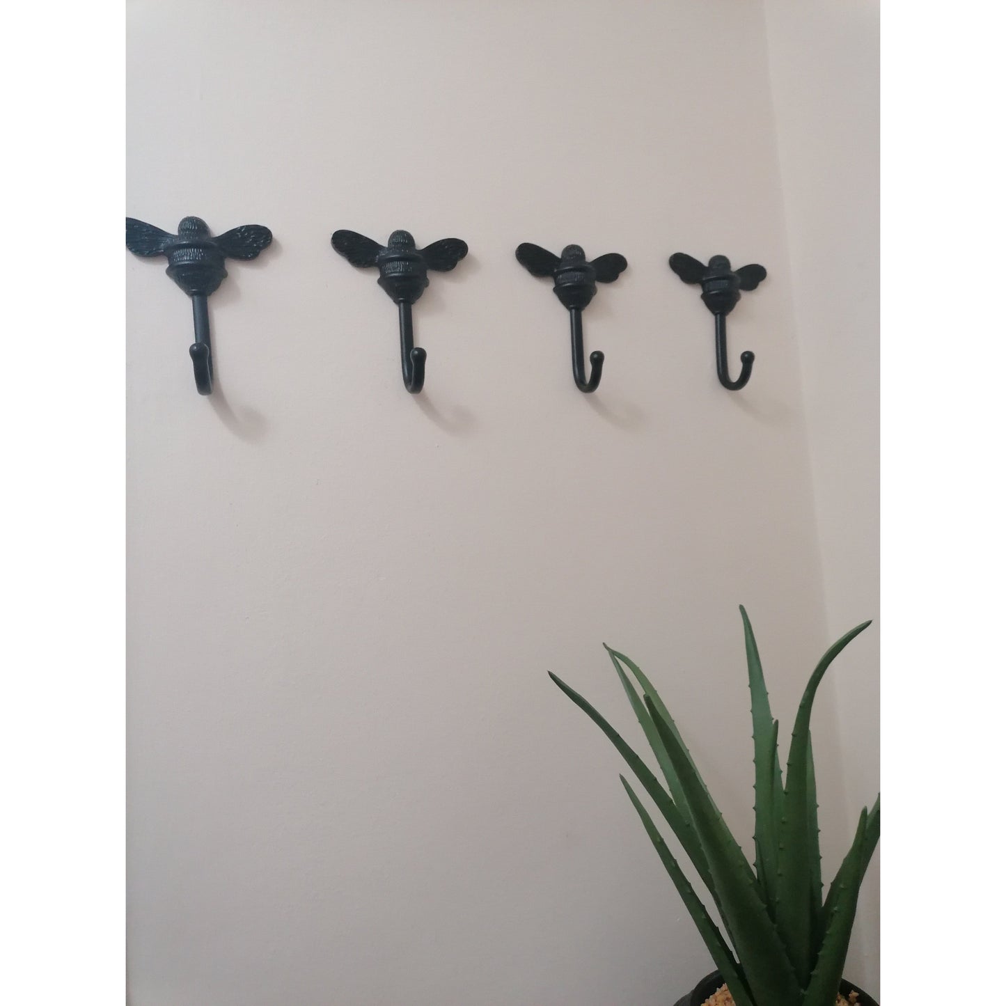 Brass bee Coat Hook - Black Finish - Brass bee