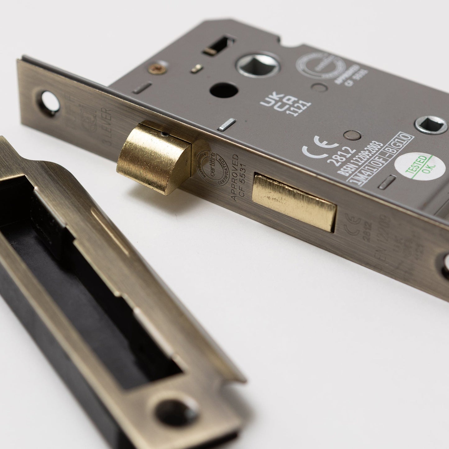 Solid Brass Door Knobs - Beehive Antique Brass (Pair) | Thumbturns & Latches