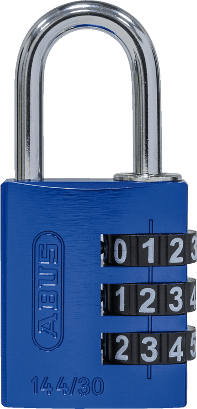 144 Series – Solid Aluminium Combination Padlock 144/30 | 3 Digit Code Blue Love Handles uk