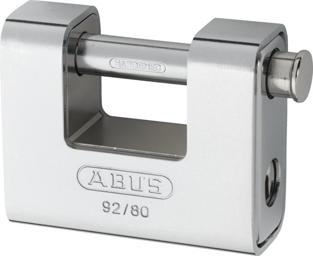 Steel 92 Series – Hardened Steel Sliding Bolt Monoblock Padlock