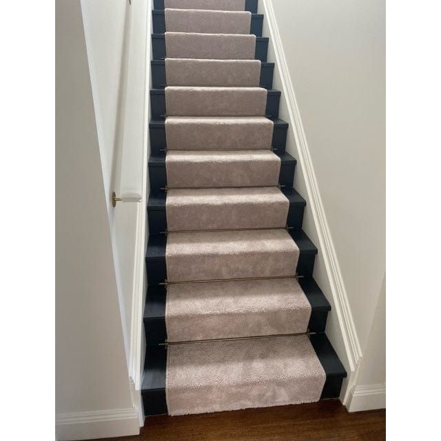 Antique Brass Stair Rods with Piston Finials - 900mm