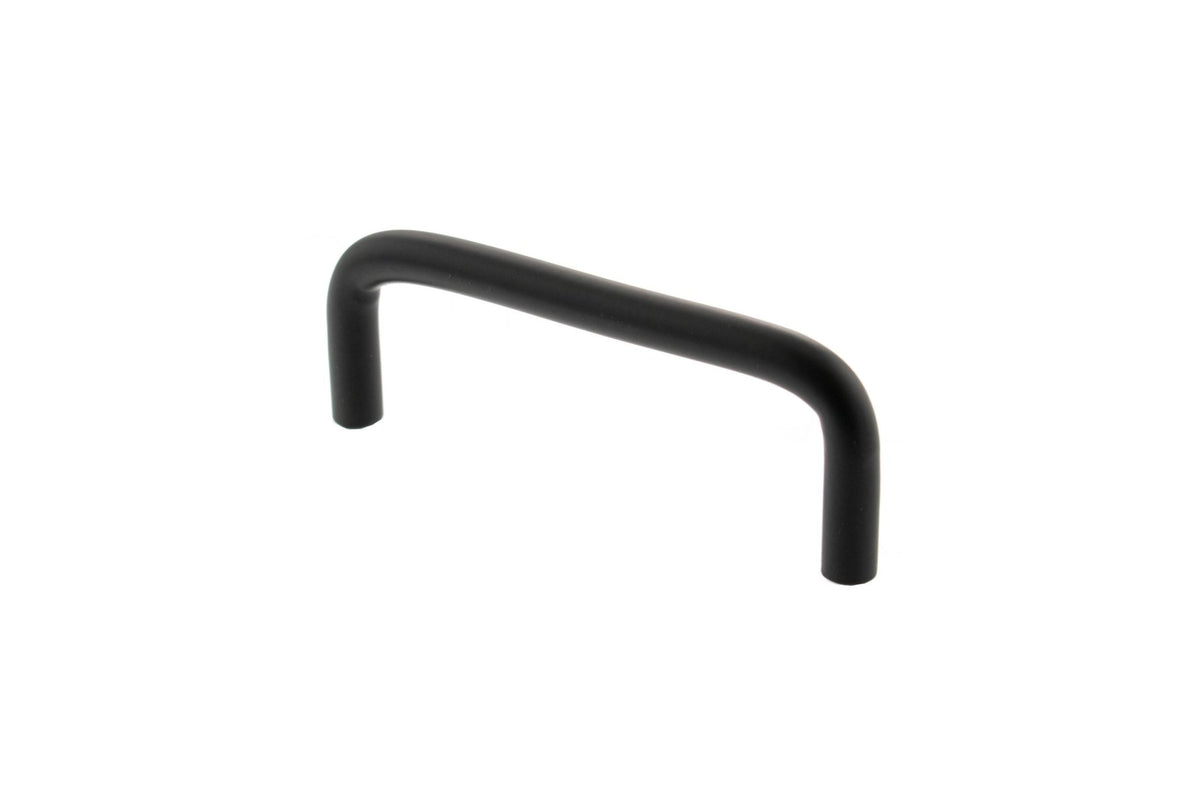 D Cabinet Pull Handle Matt Black 100mm x 10mm Love Handles uk