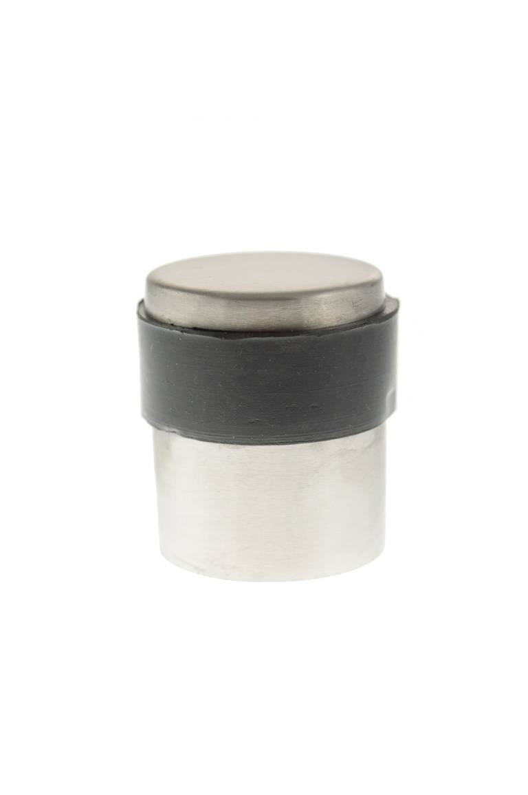 Cylinder Contract Floor Mounted Door Stop Satin Stainless Steel Love Handles uk
