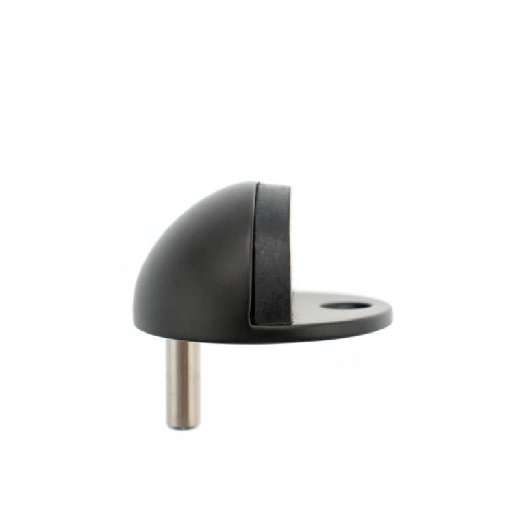 Half-Moon Contract Floor Mounted Door Stop Matt Black Love Handles uk