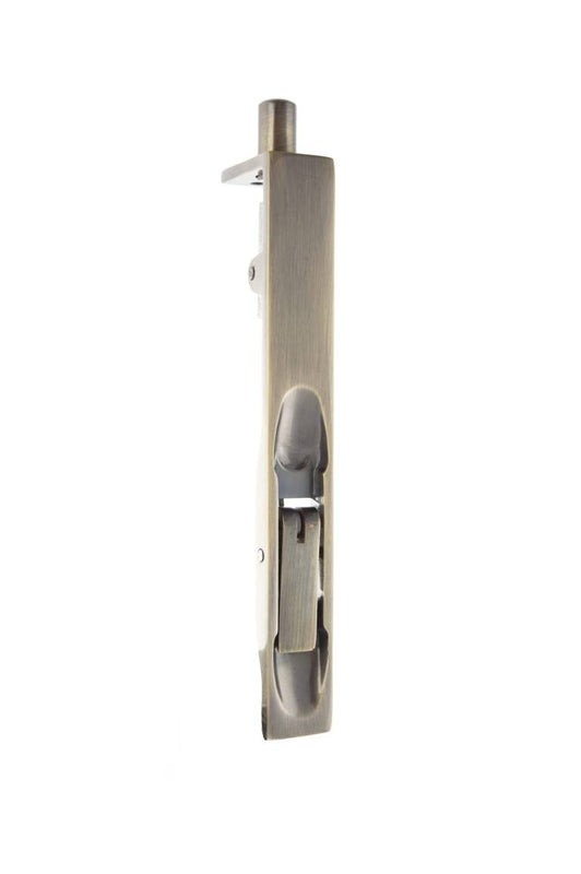 Lever Action Flush Bolt 150mm Antique Brass Love Handles uk