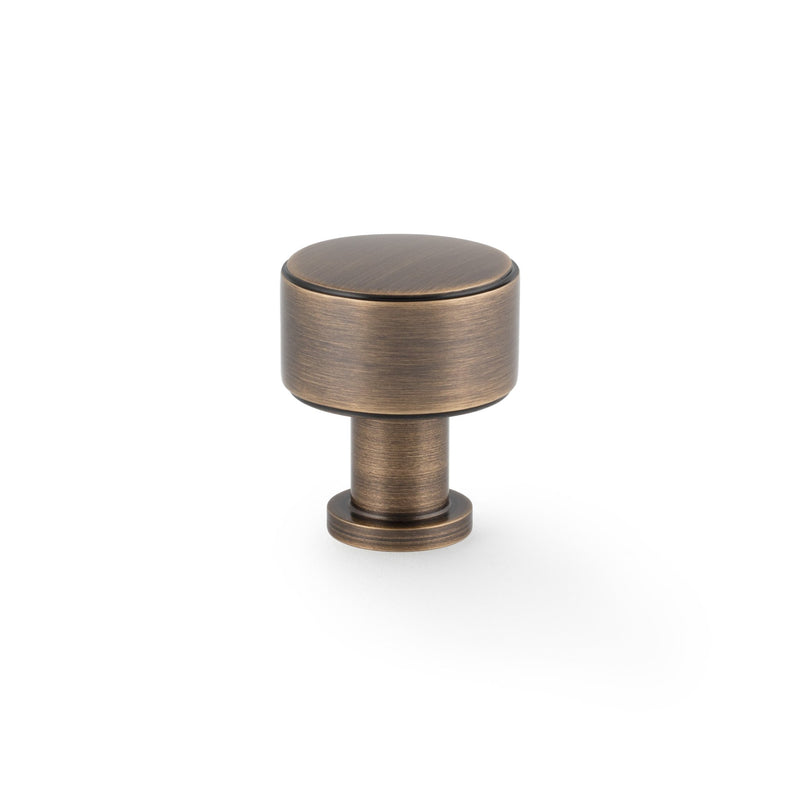 Lucia Plain Cabinet Knob 29mm Dia Antique Brass Love Handles uk