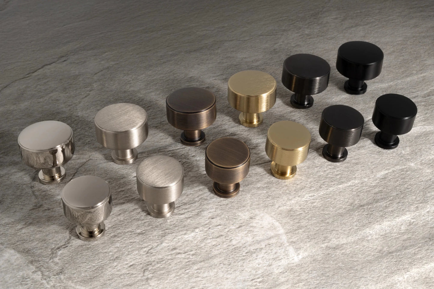 Lucia Plain Cabinet Knob 32mm Dia Satin Nickel Love Handles uk