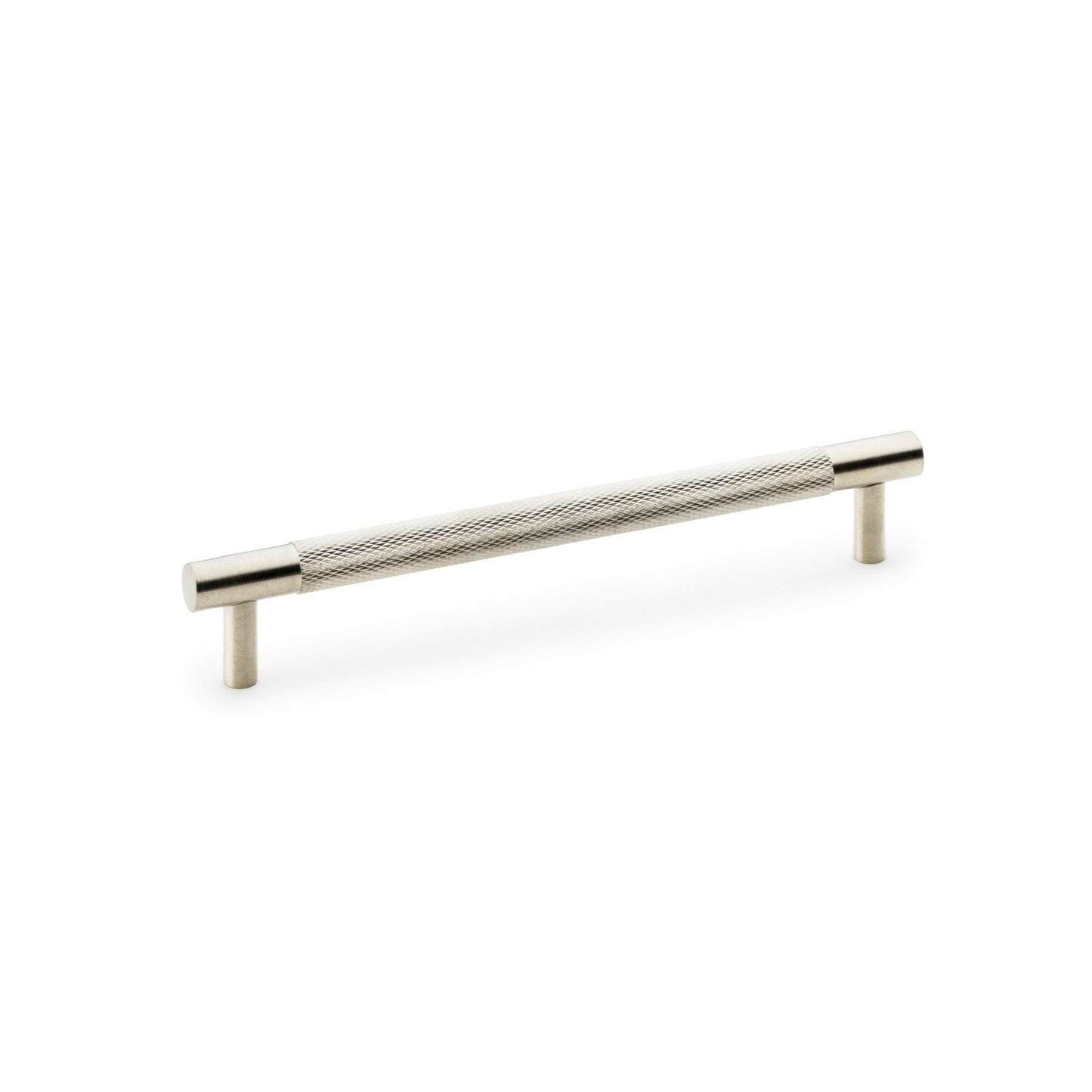 Brunel Knurled T-Bar Cupboard Pull Handle Satin Nickel 96mm