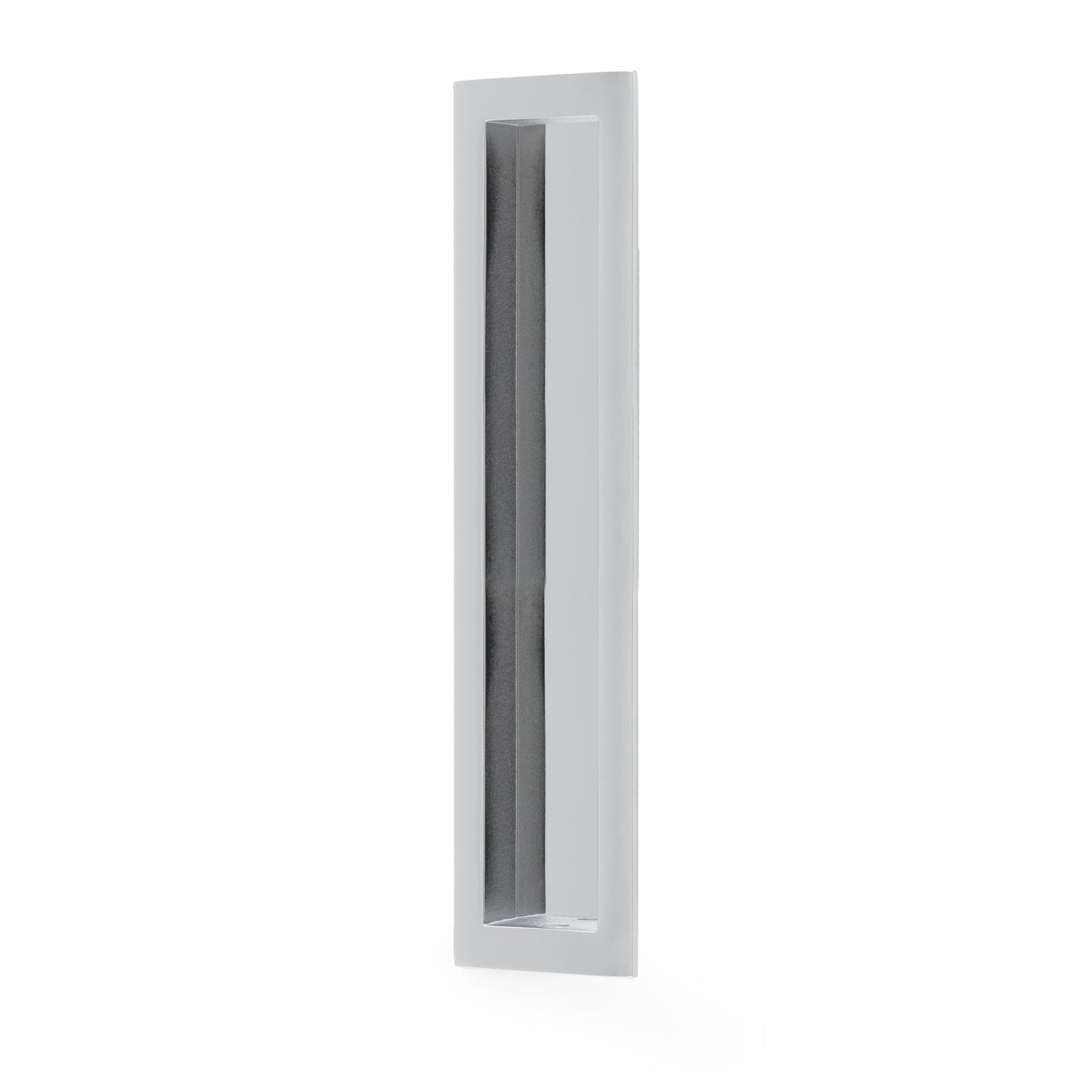 Alexander & Wilks Rectangular Flush Pull in a sleek design, featuring a long, narrow slot for gripping, made of durable material with a polished finish.