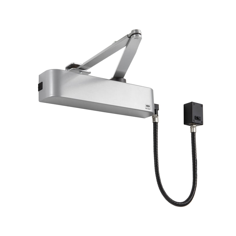 Electromagnetic Hold Open / Swing Free Door Closer EN4 - Silver