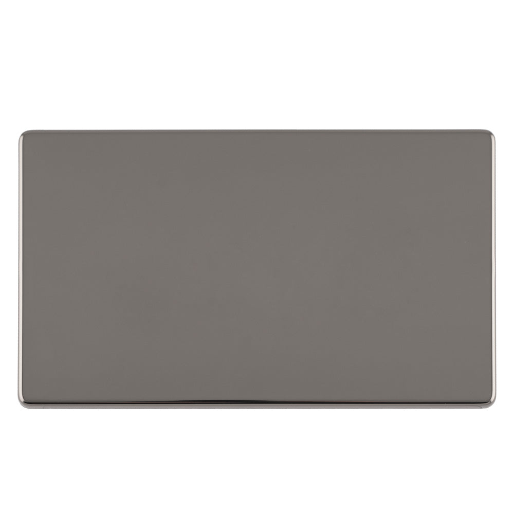 Concealed 3mm Double Blank Plate - Black Nickel