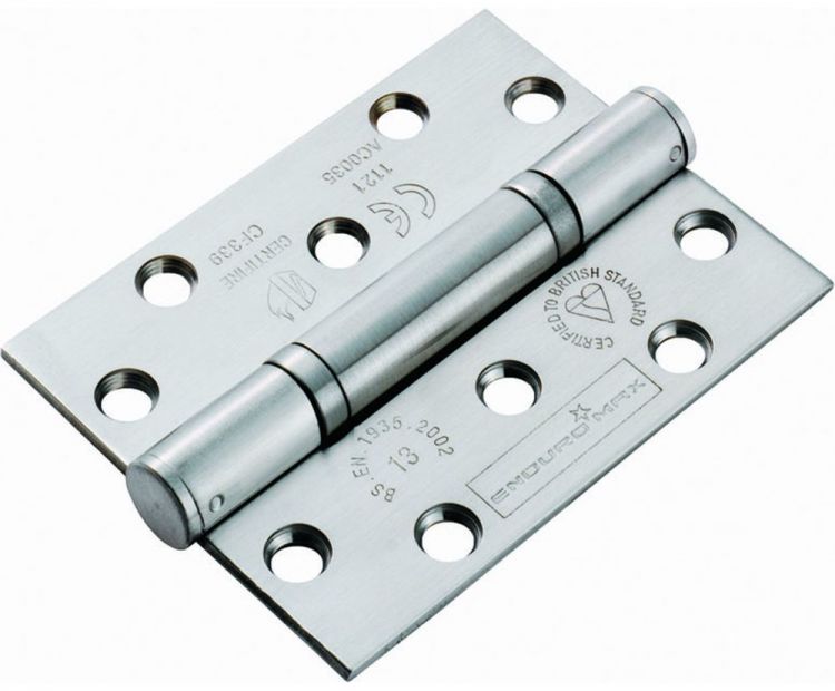 Grade 13 Ball Bearing Hinge, Grade 316 Stainless Steel - 102 x 76 x 3mm
