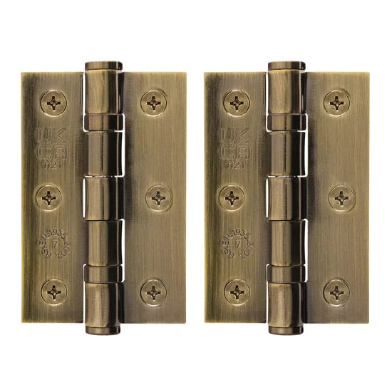 Solid Brass Door Knobs - Beehive Antique Brass (Pair) | Thumbturns & Latches