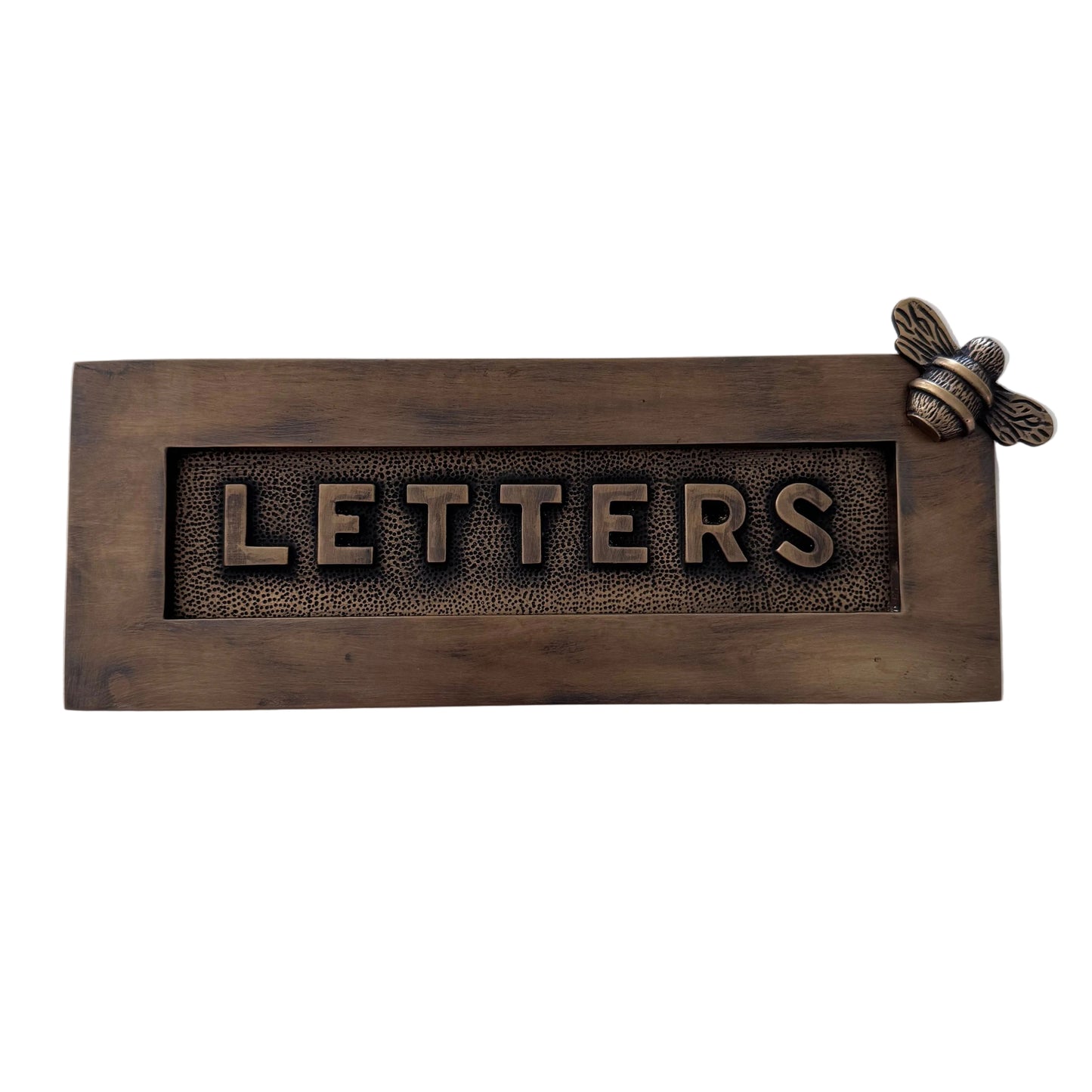 Brass bee Letterplate - Heritage Finish