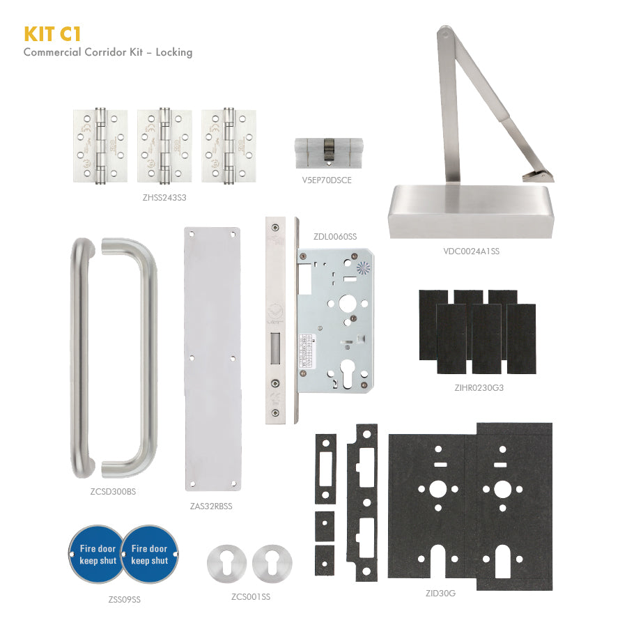 Fire Door Pack - FDP-A8 - Office Kit – Locking - Architectural Version