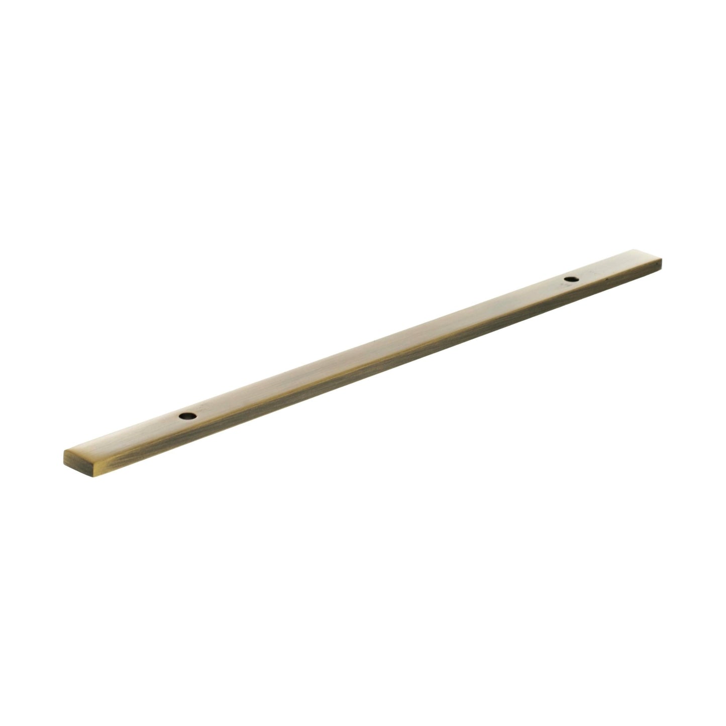Atlantic Millhouse Brass Long Narrow Cabinet Handle Backplate measuring 160mm in length, featuring a sleek design and a brushed brass finish.