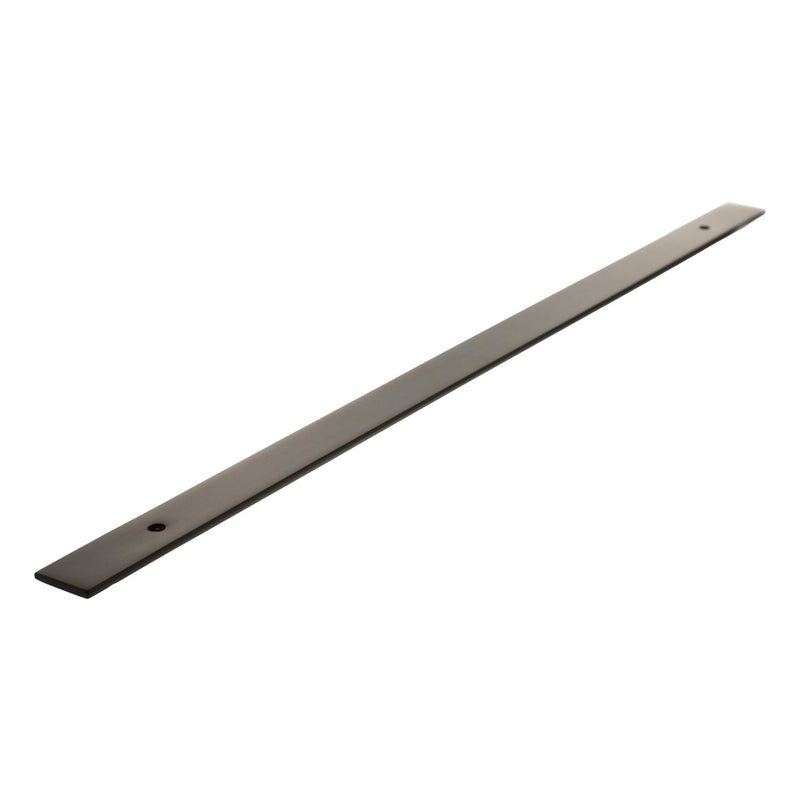 Atlantic Millhouse Brass Long Wide Cabinet Handle Backplate in a sleek metallic finish, measuring 320mm in length, designed for cabinet hardware applications.