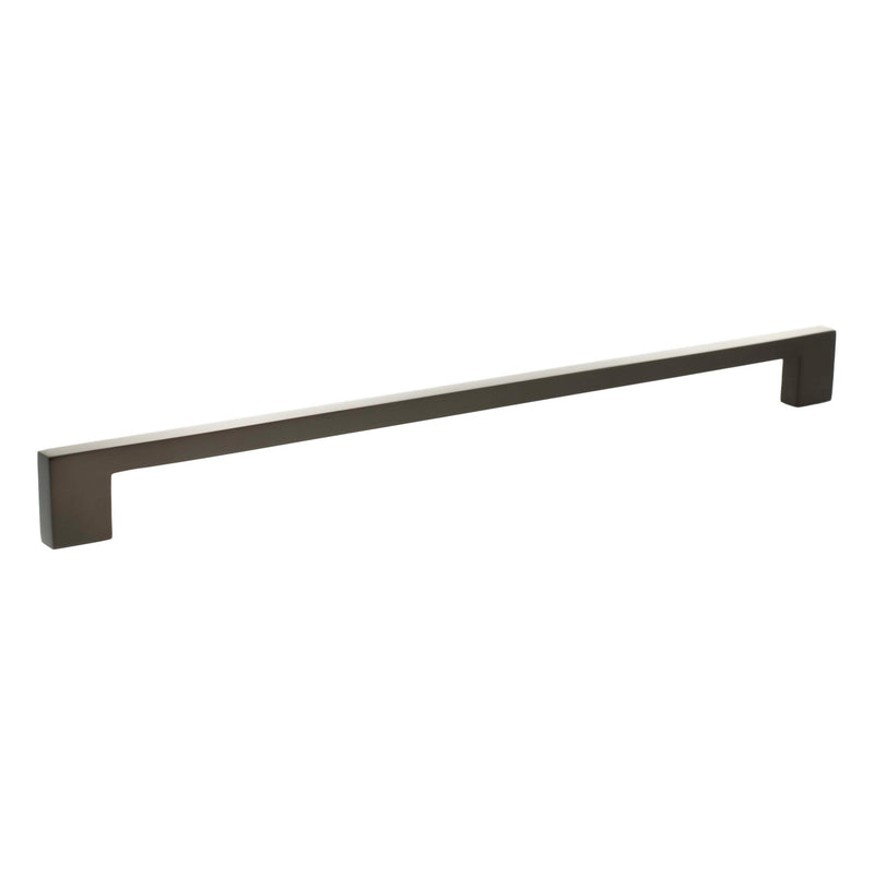 Atlantic Millhouse Brass Empire Slim Cabinet Pull Handle in a sleek bronze finish, measuring 320mm in length with a streamlined design and square ends.