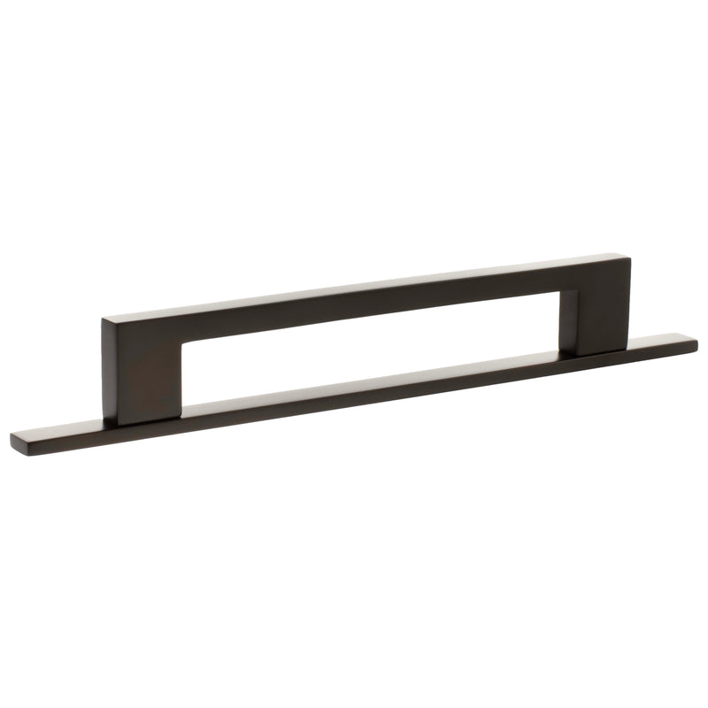 Millhouse Brass Empire Slim Cabinet Pull Handle on Backplate 160mm