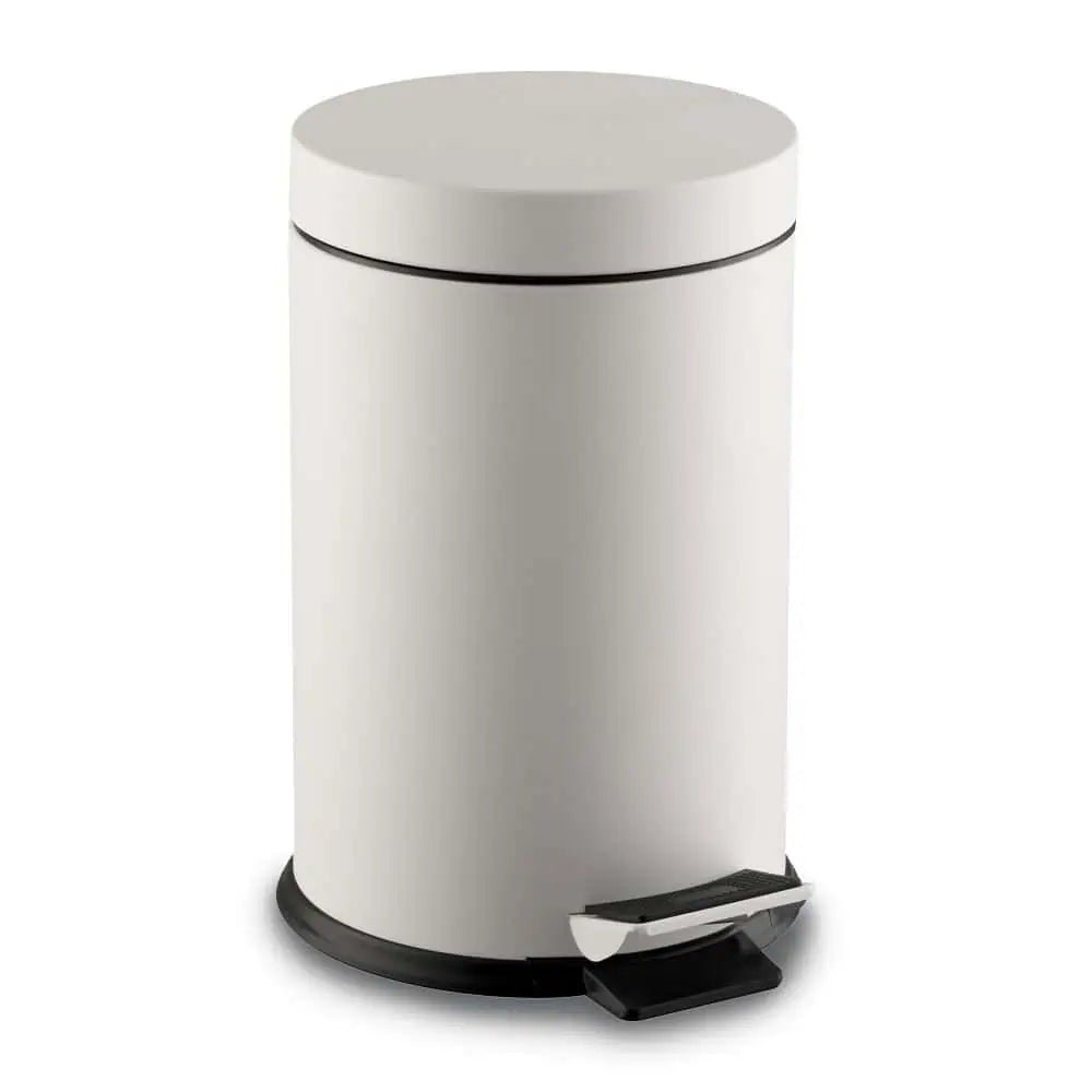 Ecoline Stainless Waste Bin (Pedal Lid) 3L–30L Gloss White 3L Love Handles uk