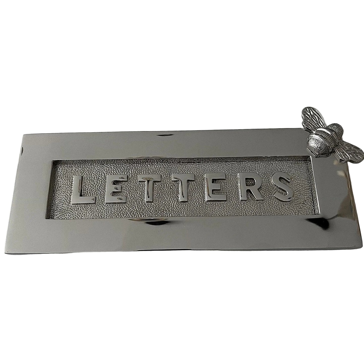 Brass bee Letterplate - Silver Nickel Finish