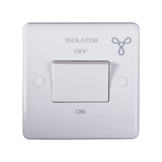 Enhance White Plastic Fan Switch - White